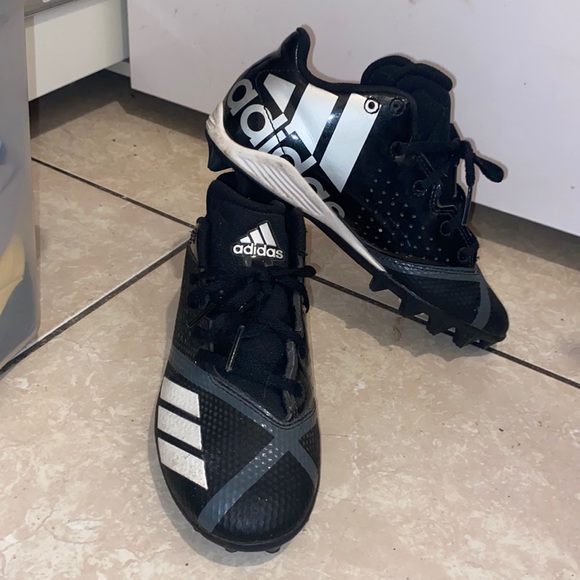 ADIDAS 5 STAR METALLIC LOW TOO BLACK SNEAKER BOYS SIZE 5
